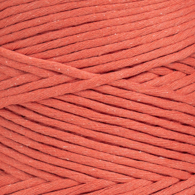 SOFT COTTON CORD ZERO WASTE 4 MM - 1 SINGLE STRAND - ORANGE COLOR