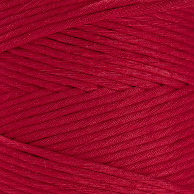 SOFT COTTON CORD ZERO WASTE 4 MM - 1 SINGLE STRAND - RED COLOR