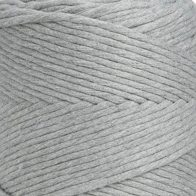 SOFT COTTON CORD ZERO WASTE 4 MM - 1 SINGLE STRAND - SOFT GRAY COLOR