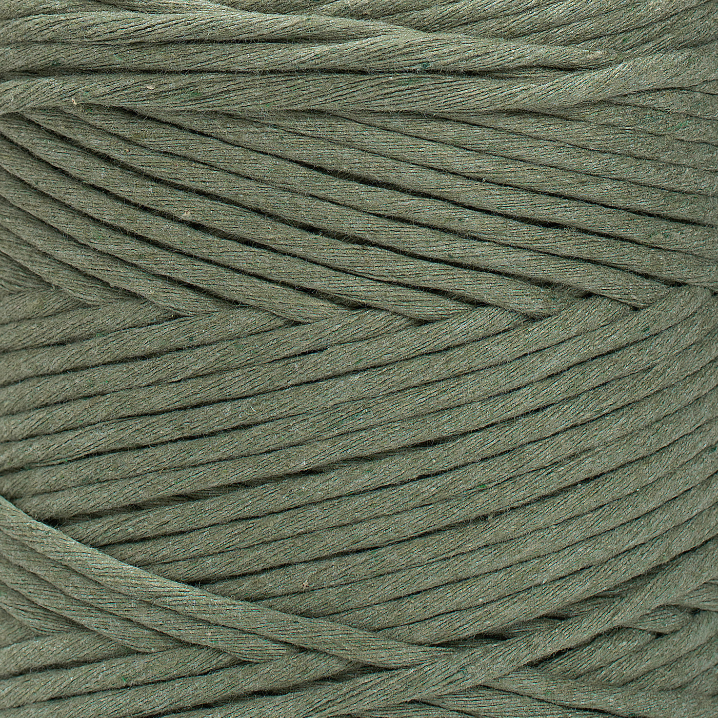 SOFT COTTON CORD ZERO WASTE 4 MM - 1 SINGLE STRAND - EUCALYPTUS COLOR