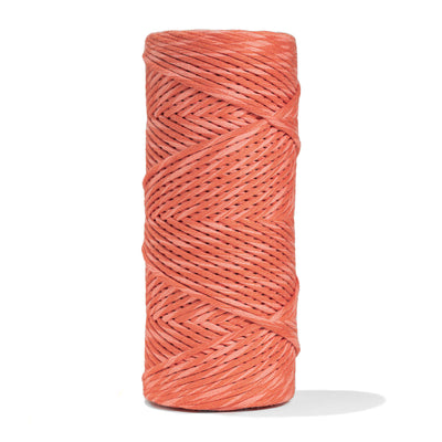 DUAL RECYCLED COTTON MACRAME CORD 4 MM - SINGLE STRAND - SUNSET + FRUIT PUNCH COLOR