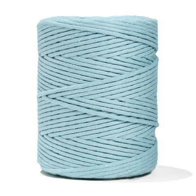 SOFT COTTON CORD ZERO WASTE 4 MM - 1 SINGLE STRAND - VINTAGE BLUE