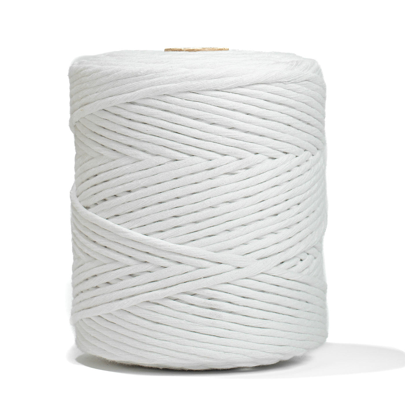 SOFT COTTON CORD ZERO WASTE 4 MM - 1 SINGLE STRAND - WHITE COLOR