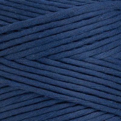 SOFT COTTON CORD ZERO WASTE 4 MM - 1 SINGLE STRAND - MIDNIGHT BLUE COLOR