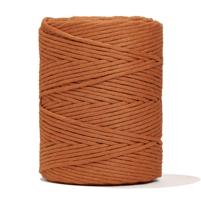 SOFT COTTON CORD ZERO WASTE 4 MM - 1 SINGLE STRAND - COPPER COLOR