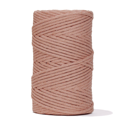 SOFT COTTON CORD ZERO WASTE 4 MM - 1 SINGLE STRAND - DUSTY ROSE COLOR