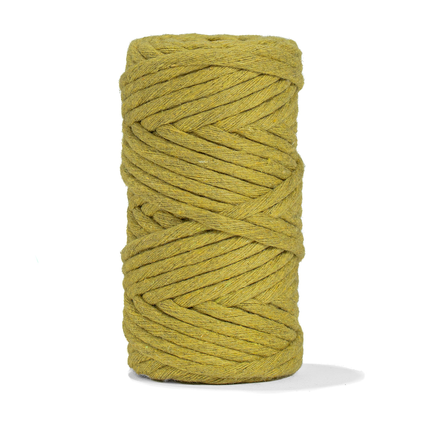 SOFT COTTON CORD ZERO WASTE 4 MM - 1 SINGLE STRAND - CHARTREUSE GREEN COLOR