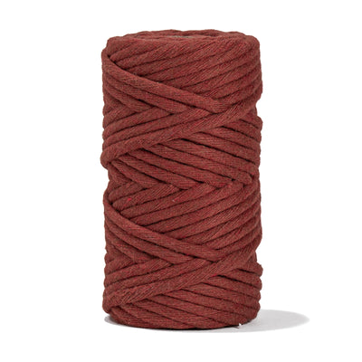 SOFT COTTON CORD ZERO WASTE 4 MM - 1 SINGLE STRAND - RED AMBER COLOR