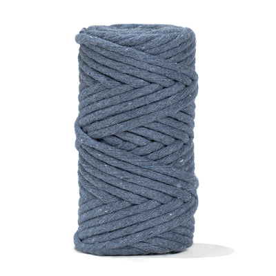 SOFT COTTON CORD ZERO WASTE 4 MM - 1 SINGLE STRAND - JEANS COLOR