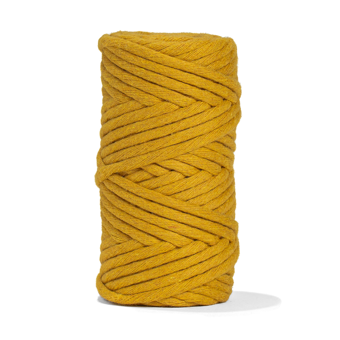 SOFT COTTON CORD ZERO WASTE 4 MM - 1 SINGLE STRAND - MUSTARD COLOR