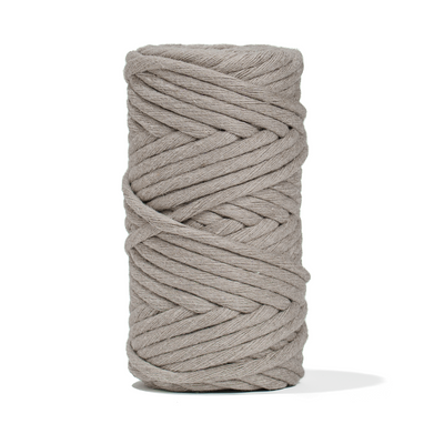 SOFT COTTON CORD ZERO WASTE 4 MM - 1 SINGLE STRAND - SOFT TAUPE COLOR