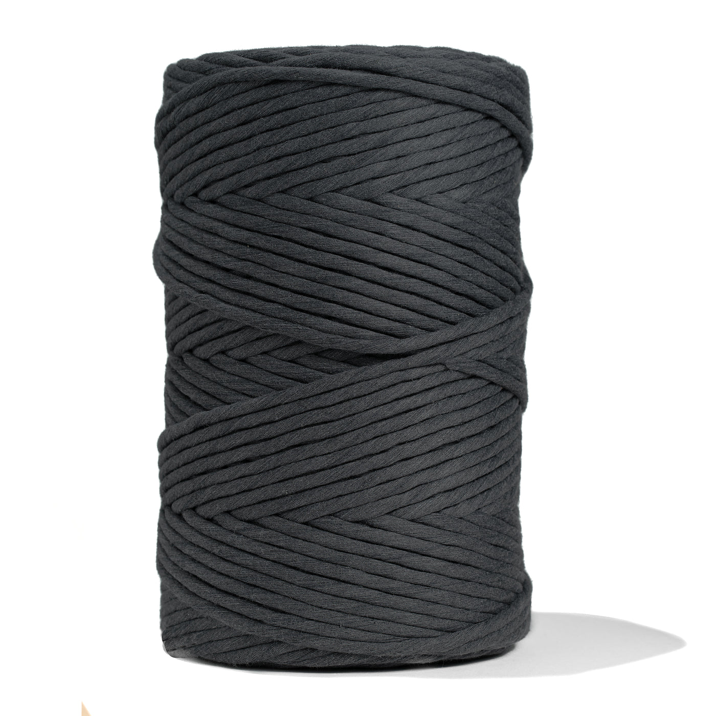 SOFT COTTON CORD ZERO WASTE 6 MM - 1 SINGLE STRAND - ANTHRACITE COLOR