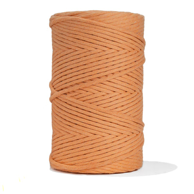 SOFT COTTON CORD ZERO WASTE 6 MM - 1 SINGLE STRAND - APRICOT COLOR