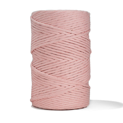 SOFT COTTON CORD ZERO WASTE 6 MM - 1 SINGLE STRAND - BALLET PINK COLOR