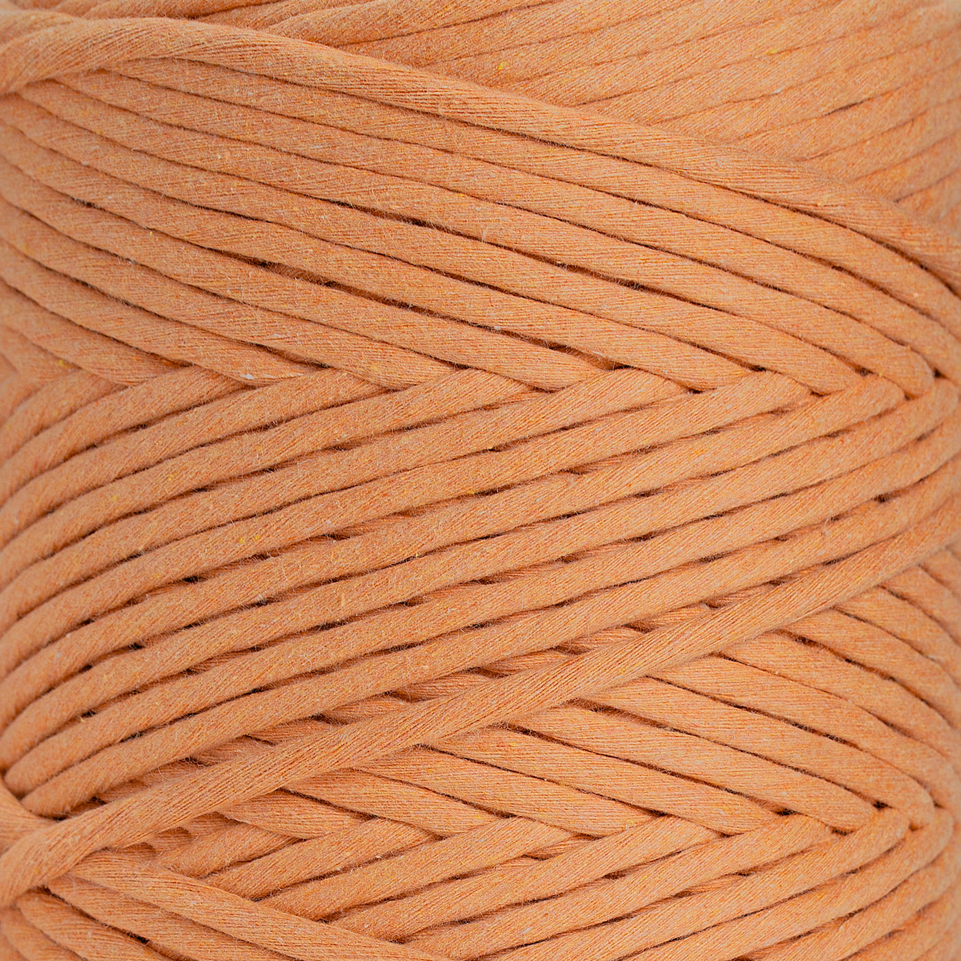 SOFT COTTON CORD ZERO WASTE 6 MM - 1 SINGLE STRAND - APRICOT COLOR