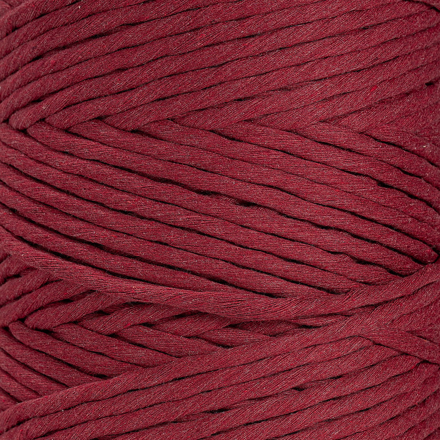 SOFT COTTON CORD ZERO WASTE 6 MM - 1 SINGLE STRAND - BERRY RED COLOR