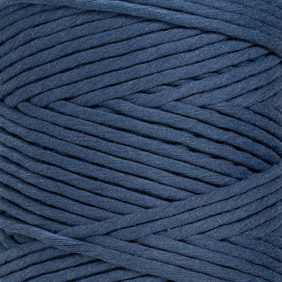 SOFT COTTON CORD ZERO WASTE 6 MM - 1 SINGLE STRAND - DENIM COLOR