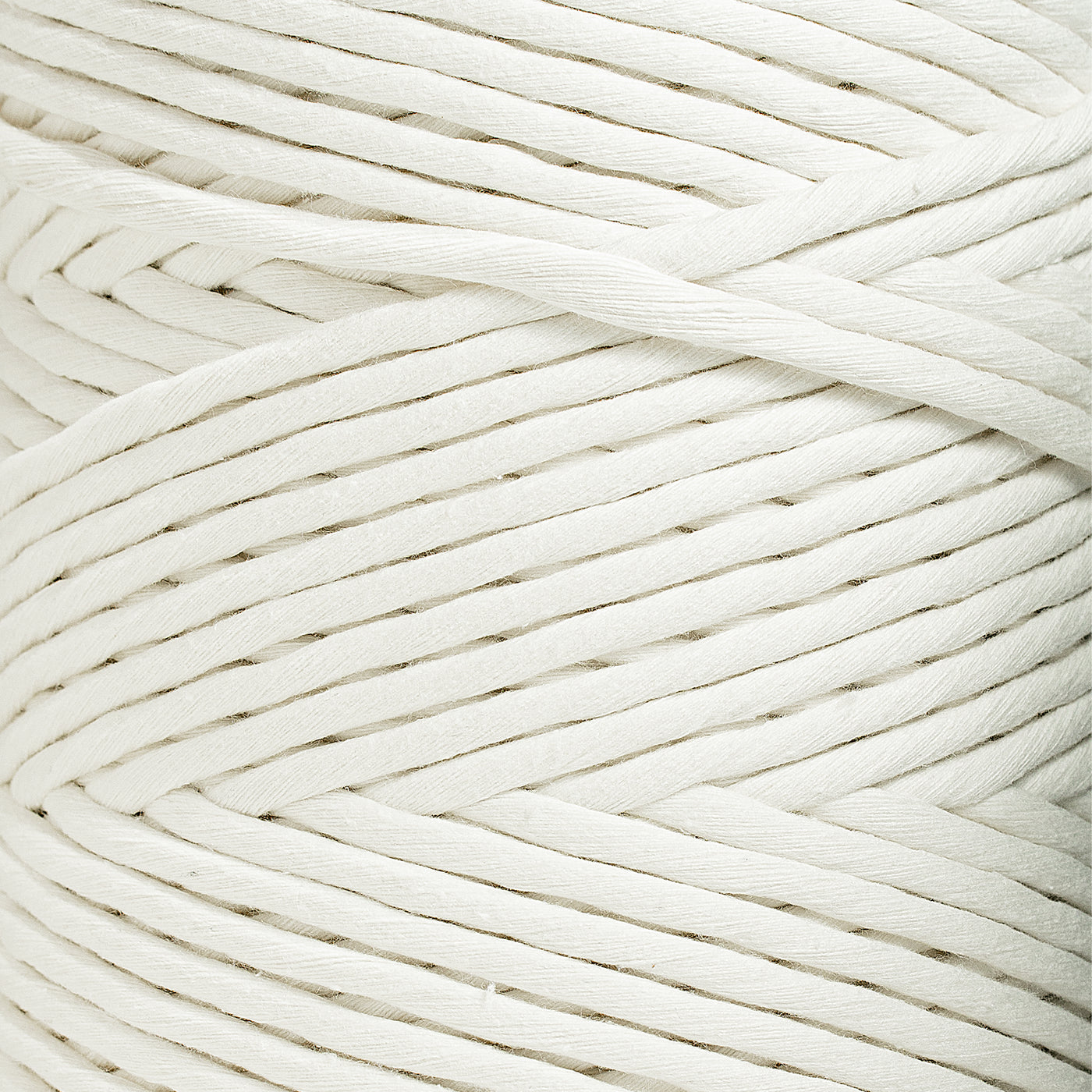 SOFT COTTON CORD ZERO WASTE 6 MM - 1 SINGLE STRAND - IVORY COLOR