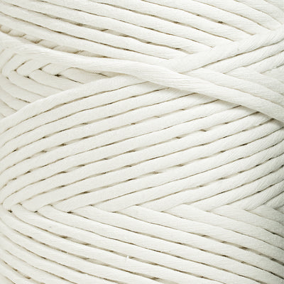 SOFT COTTON CORD ZERO WASTE 6 MM - 1 SINGLE STRAND - IVORY COLOR