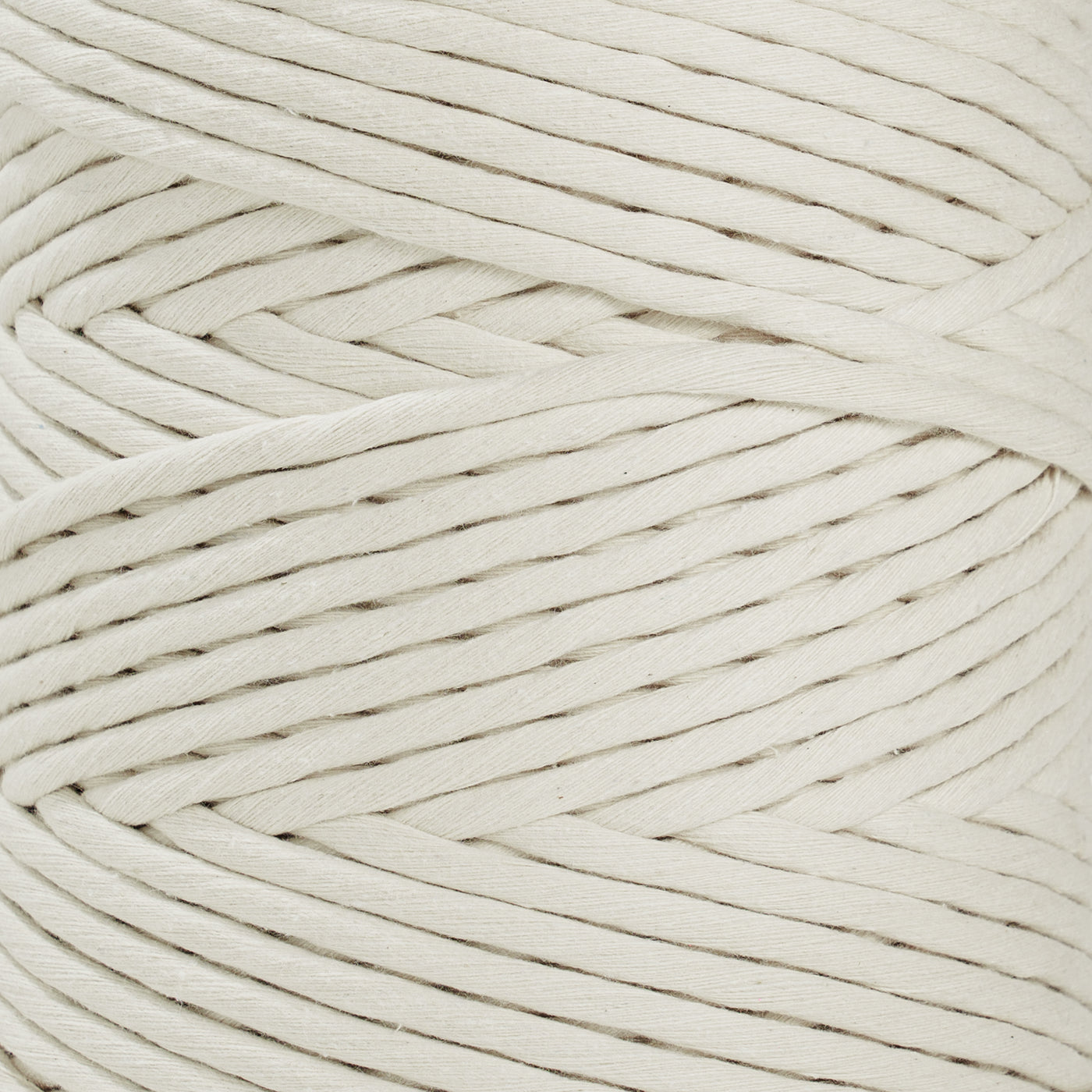 SOFT COTTON CORD ZERO WASTE 6 MM - 1 SINGLE STRAND - NATURAL COLOR