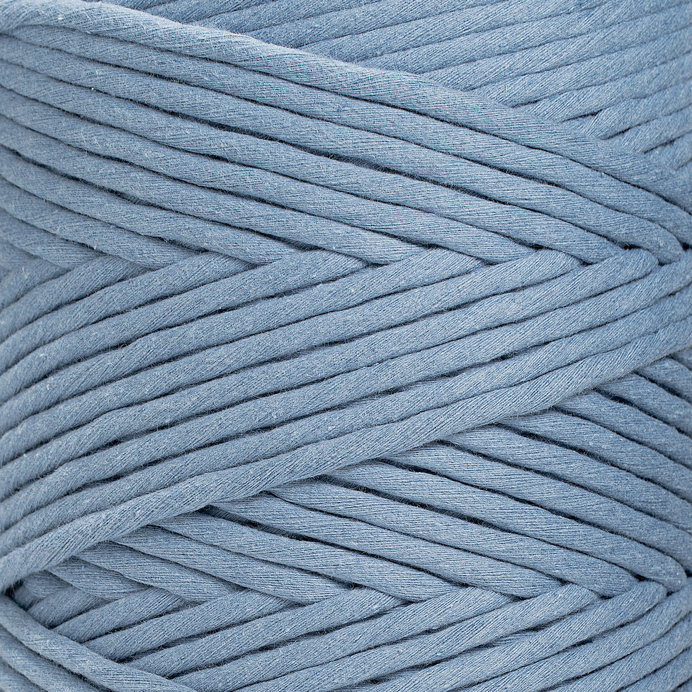 SOFT COTTON CORD ZERO WASTE 6 MM - 1 SINGLE STRAND - POWDER BLUE COLOR
