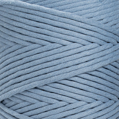 SOFT COTTON CORD ZERO WASTE 6 MM - 1 SINGLE STRAND - POWDER BLUE COLOR