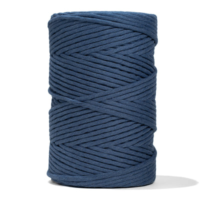 SOFT COTTON CORD ZERO WASTE 6 MM - 1 SINGLE STRAND - DENIM COLOR