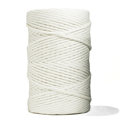 SOFT COTTON CORD ZERO WASTE 6 MM - 1 SINGLE STRAND - IVORY COLOR