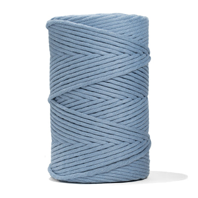 SOFT COTTON CORD ZERO WASTE 6 MM - 1 SINGLE STRAND - POWDER BLUE COLOR