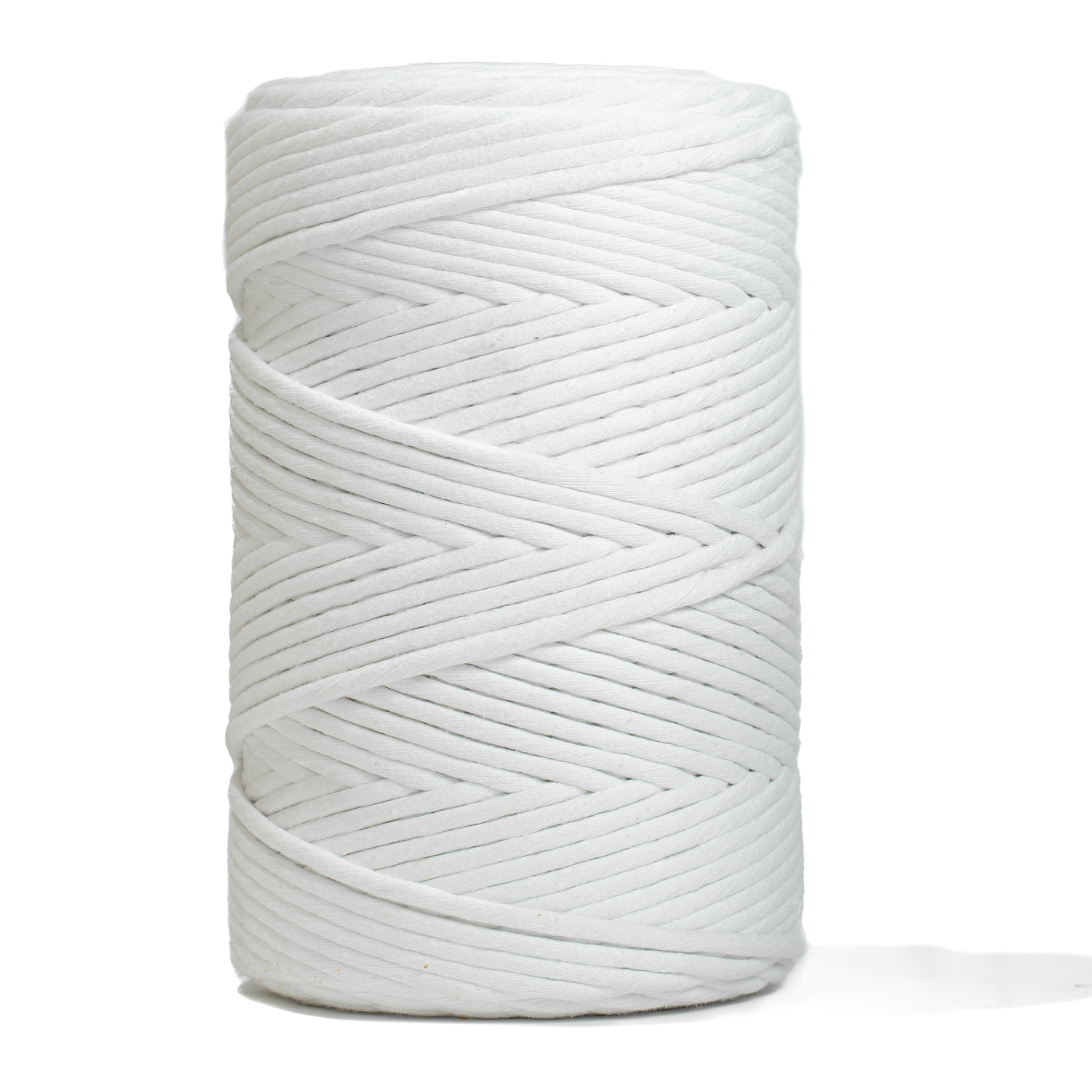 SOFT COTTON CORD ZERO WASTE 6 MM - 1 SINGLE STRAND - WHITE COLOR