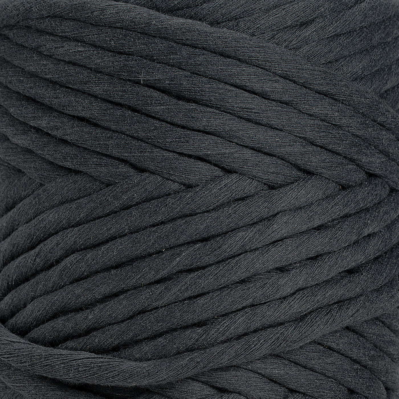 JUMBO SOFT COTTON CORD ZERO WASTE 8 MM - 1 SINGLE STRAND - ANTHRACITE COLOR