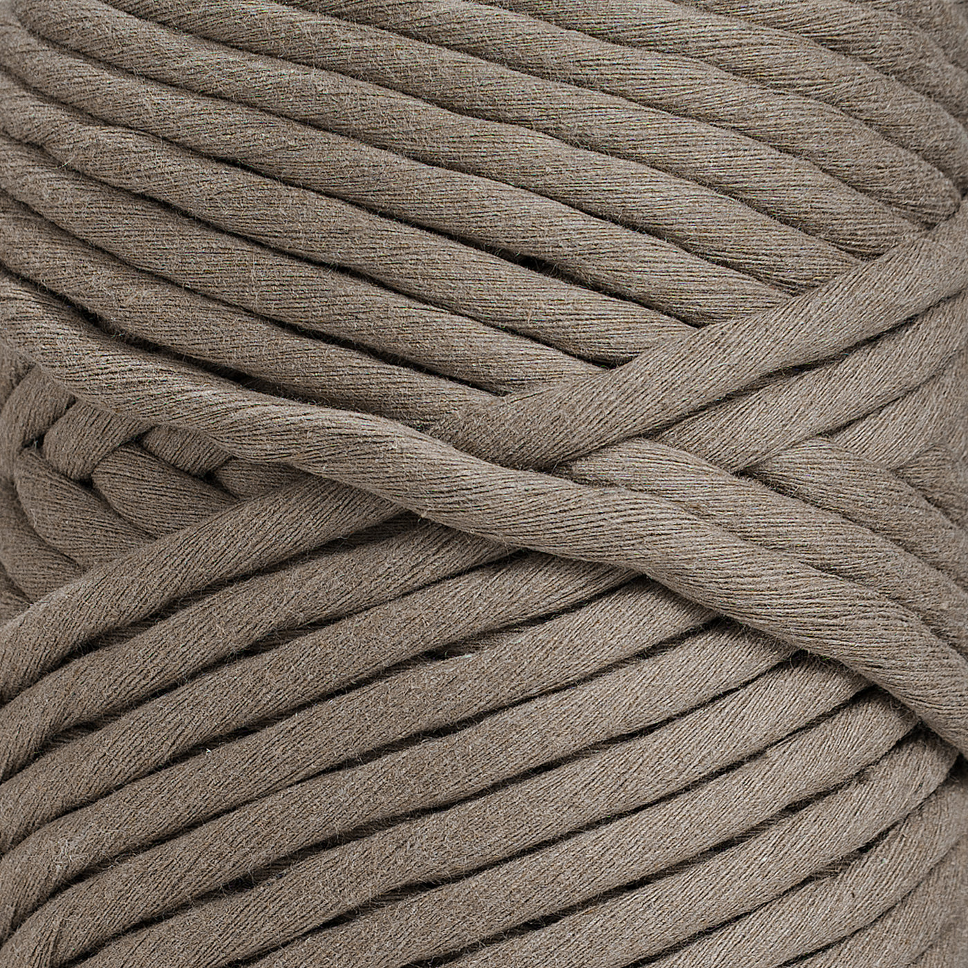 JUMBO SOFT COTTON CORD ZERO WASTE 8 MM - 1 SINGLE STRAND - CHESTNUT COLOR