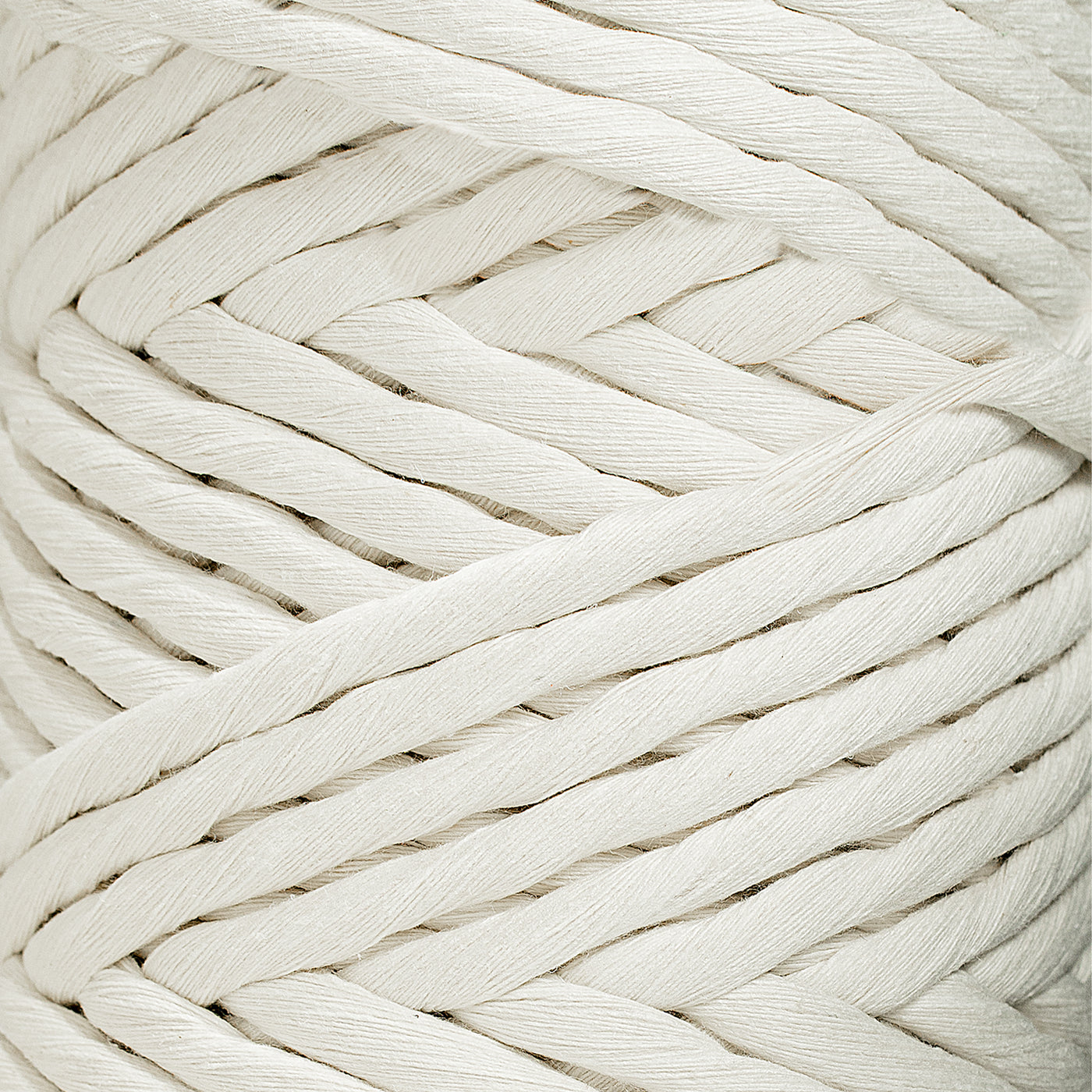 JUMBO SOFT COTTON CORD ZERO WASTE 8 MM - 1 SINGLE STRAND - IVORY COLOR