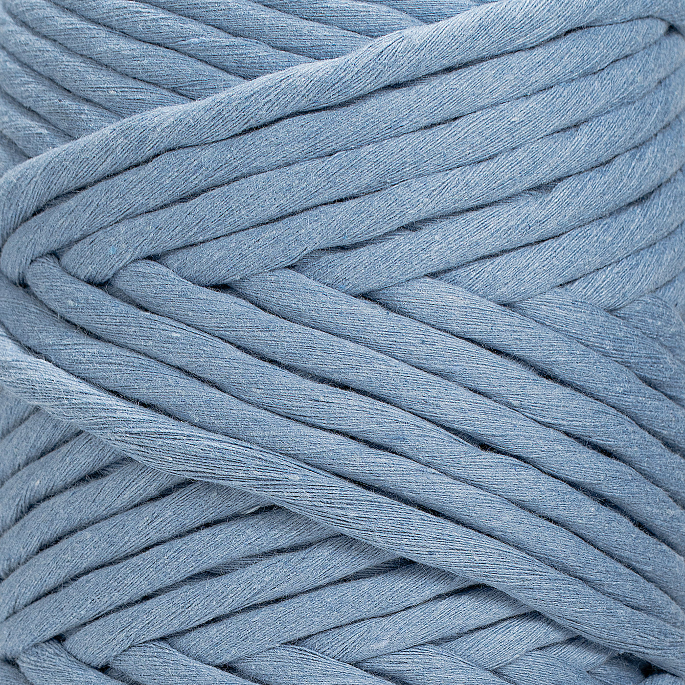 JUMBO SOFT COTTON CORD ZERO WASTE 8 MM - 1 SINGLE STRAND - POWDER BLUE COLOR