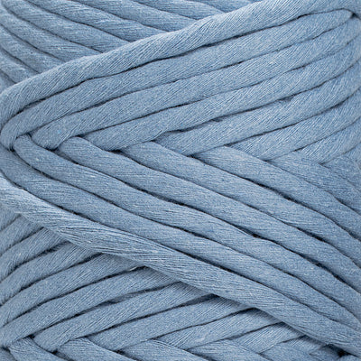 JUMBO SOFT COTTON CORD ZERO WASTE 8 MM - 1 SINGLE STRAND - POWDER BLUE COLOR