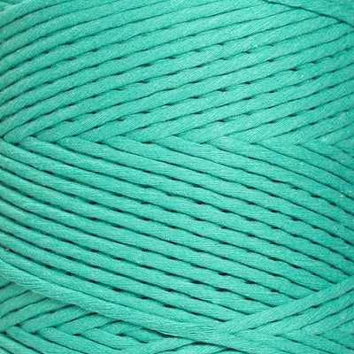 SOFT COTTON CORD ZERO WASTE 4 MM - 1 SINGLE STRAND - CARIBBEAN SEA COLOR