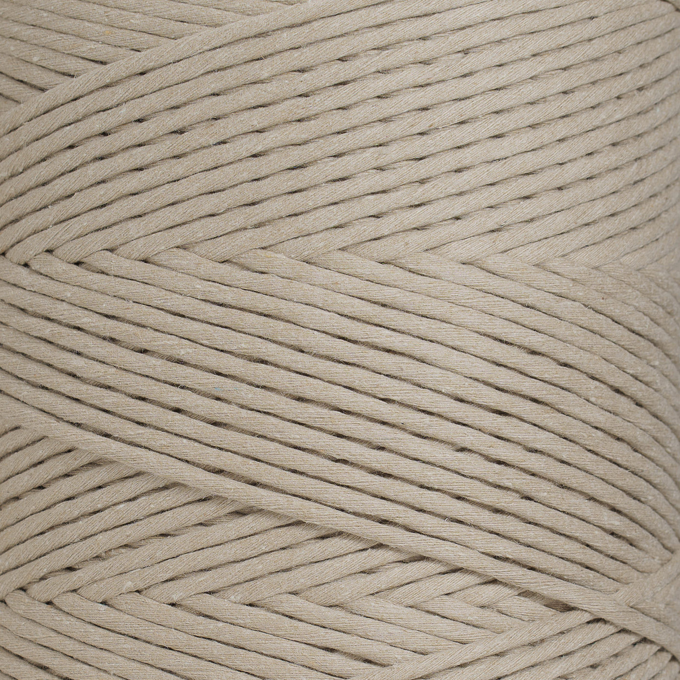 SOFT COTTON CORD ZERO WASTE 4 MM - 1 SINGLE STRAND - KHAKI COLOR