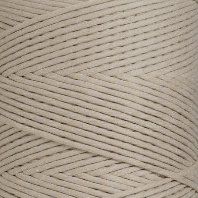 SOFT COTTON CORD ZERO WASTE 4 MM - 1 SINGLE STRAND - KHAKI COLOR