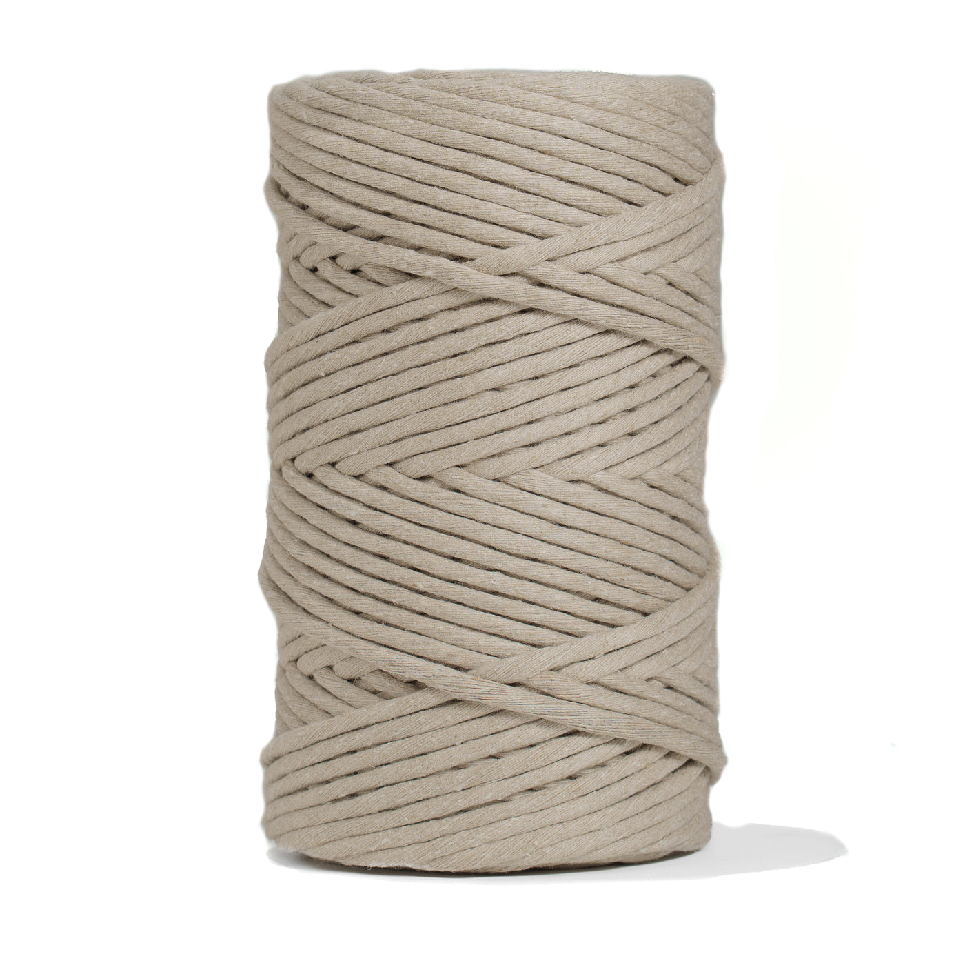 SOFT COTTON CORD ZERO WASTE 4 MM - 1 SINGLE STRAND - KHAKI COLOR