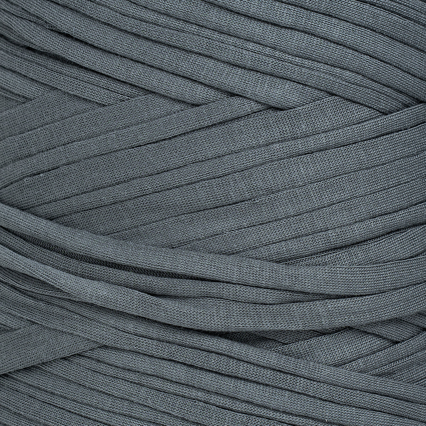 Recycled T-Shirt Fabric Yarn - Slate Gray Color