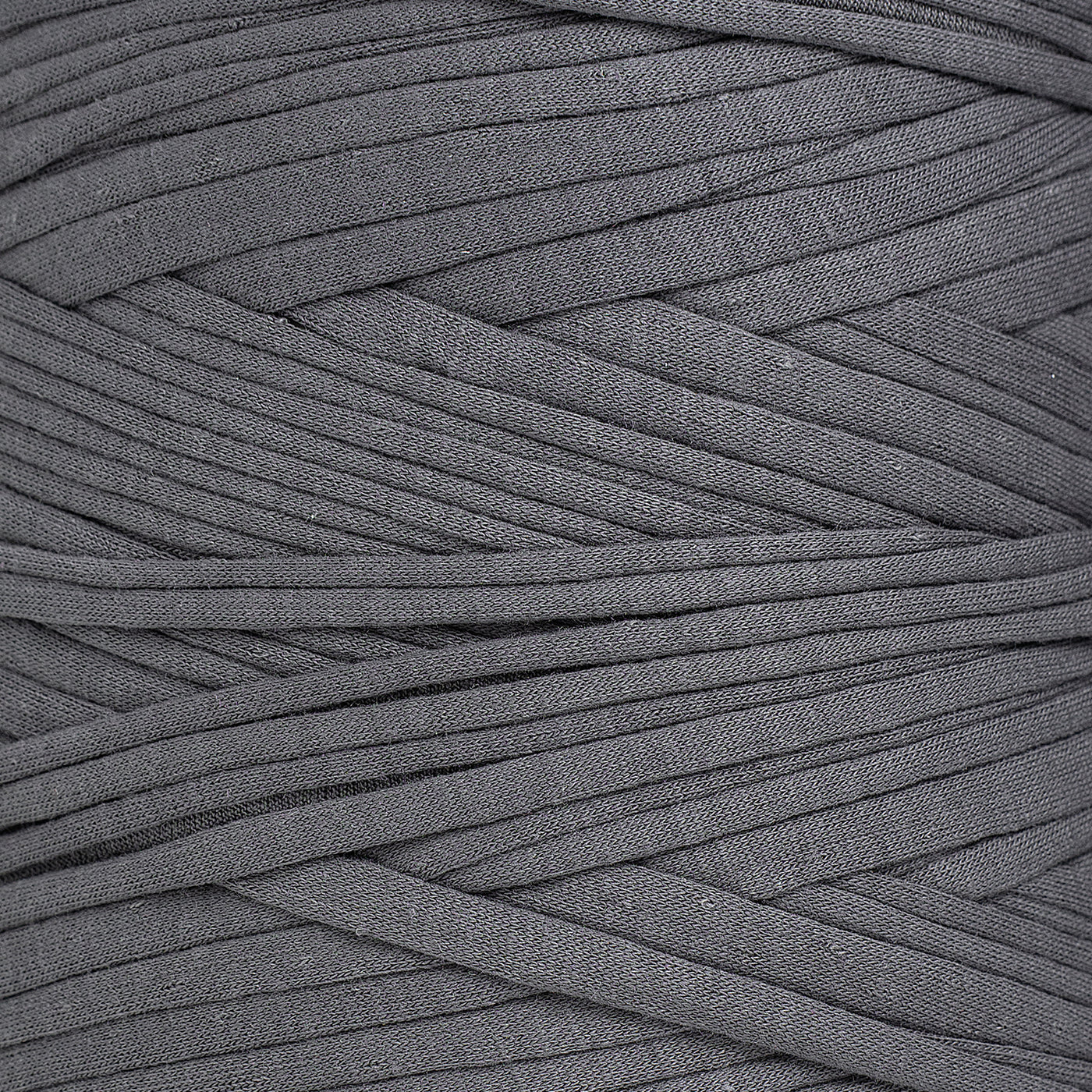Recycled T-Shirt Fabric Yarn - Steel Gray Color