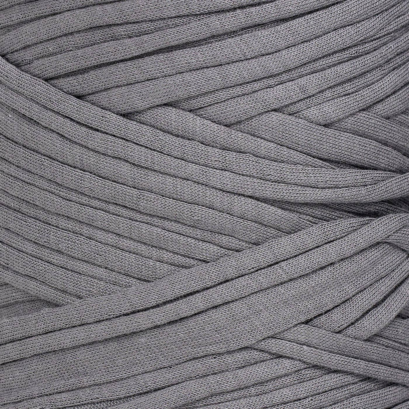 Recycled T-Shirt Fabric Yarn - Stone Gray Color
