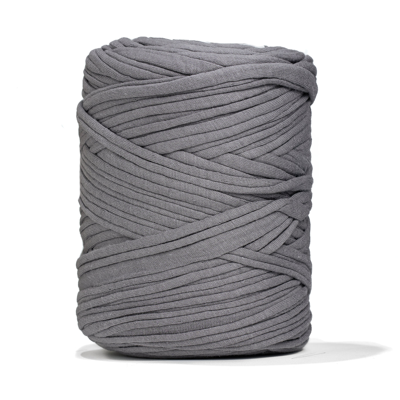 Recycled T-Shirt Fabric Yarn - Stone Gray Color