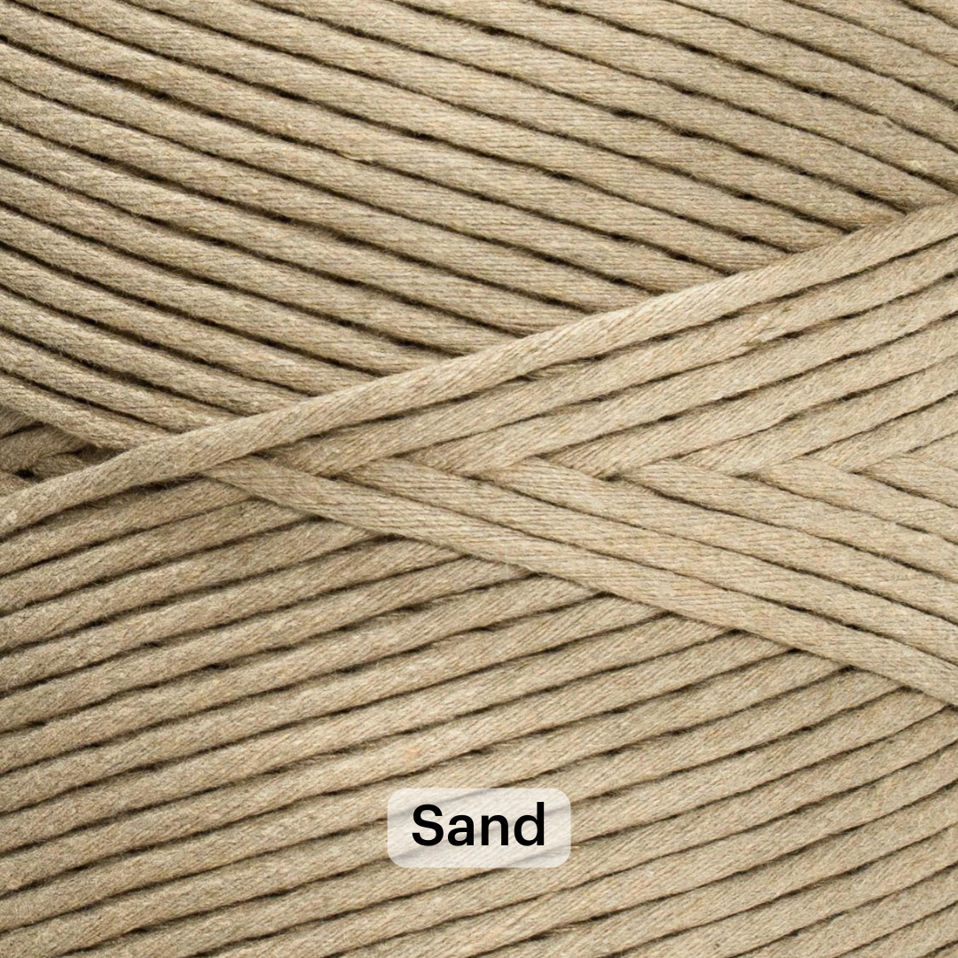 SOFT COTTON CORD ZERO WASTE 4 MM - 1 SINGLE STRAND - SAMPLES