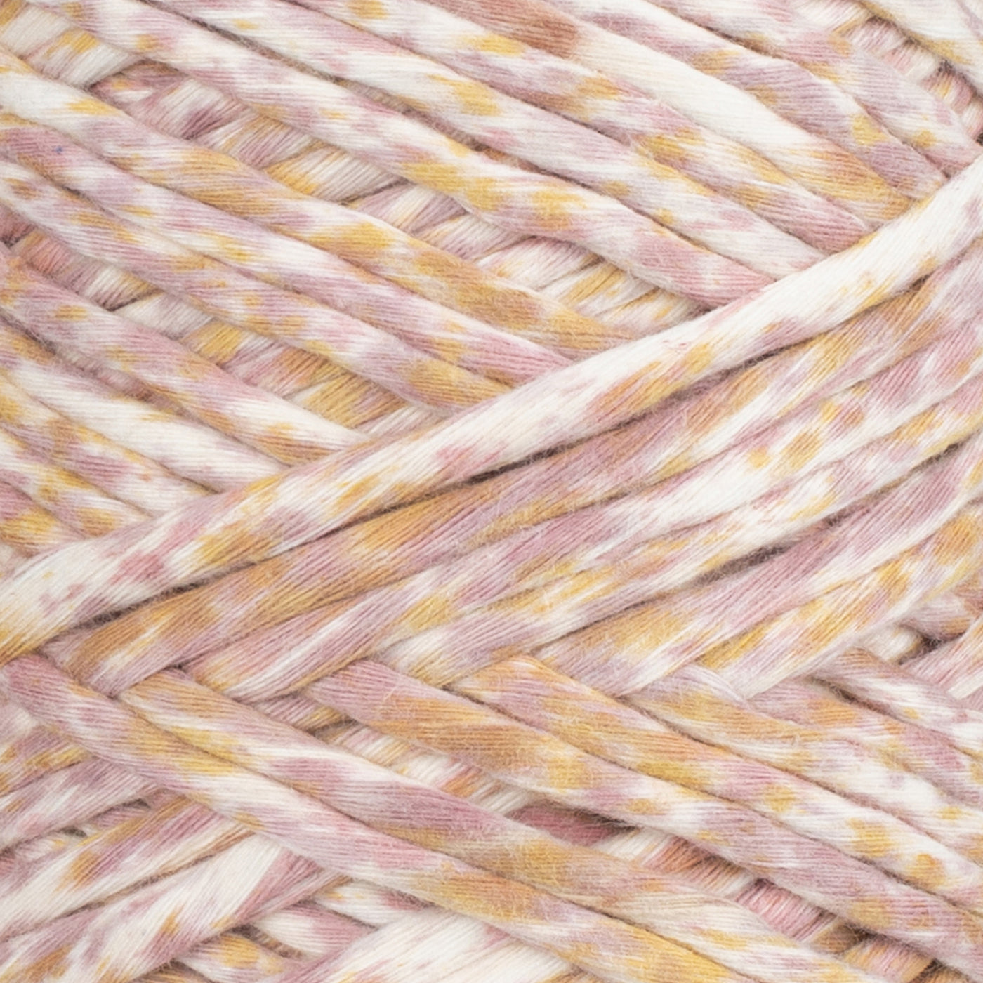 Hand Painted Confetti Soft Cotton Cord 4mm - 1 Single Strand - Skylark