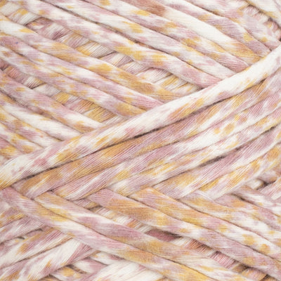Hand Painted Confetti Soft Cotton Cord 4mm - 1 Single Strand - Skylark