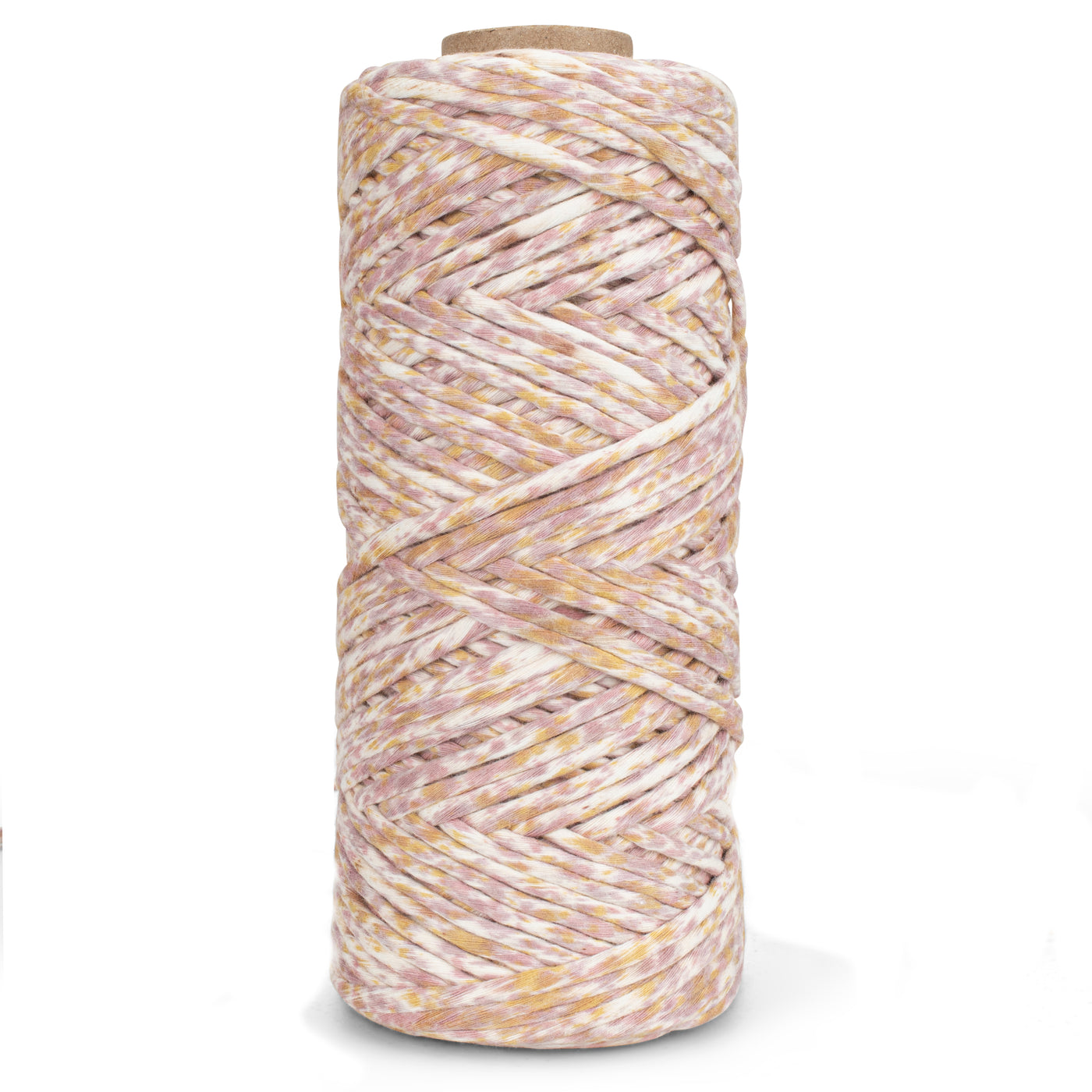 Hand Painted Confetti Soft Cotton Cord 4mm - 1 Single Strand - Skylark