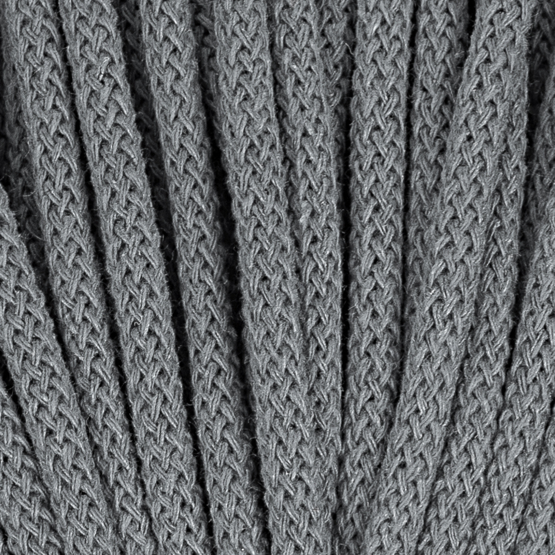 5mm Braided Cord – Steel Gray Color