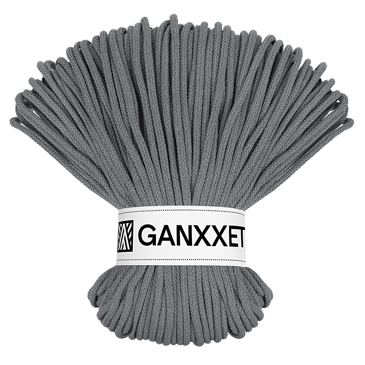 5mm Braided Cord – Steel Gray Color