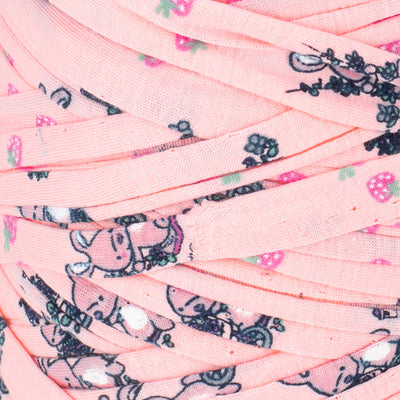 Printed Recycled T-Shirt Fabric Yarn - Sweet Berry